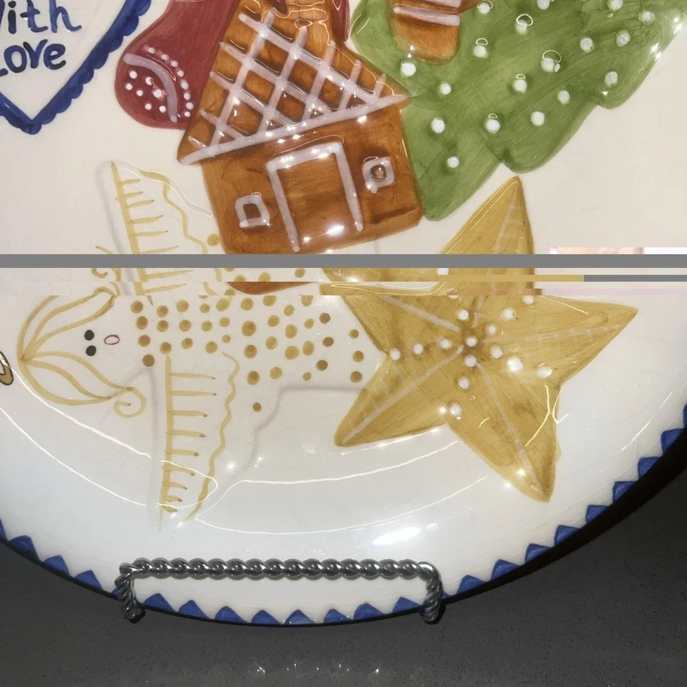 Vtg 1997 Bath & Body Works- To Santa with Love Plate holiday 11.5